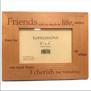 Impressions Friendship Wood Photo Frame 6” x 4”